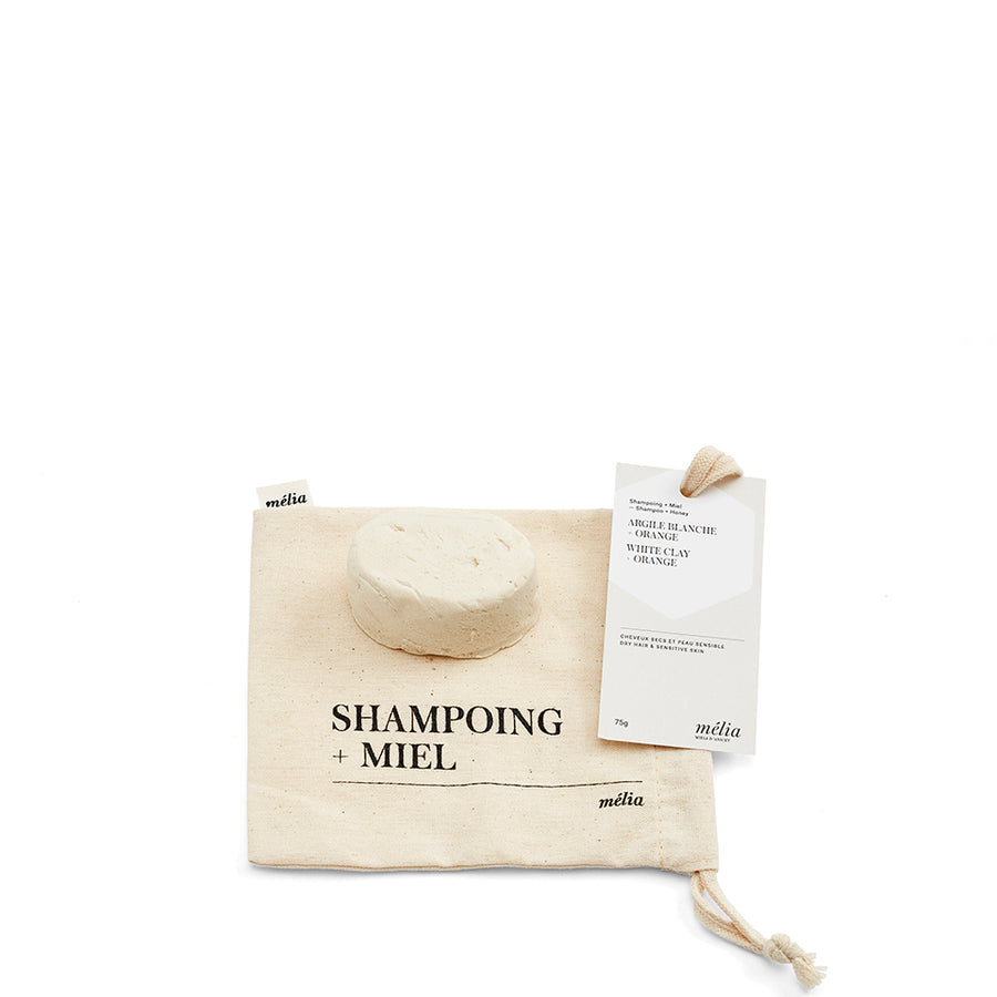 SHAMPOING AU MIEL, À L'ARGILE BLANCHE ET À L'ORANGE